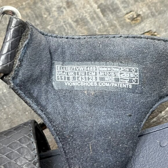 Vionic Ellie Wedge Sandal Womens 11 Navy Blue Orthotic Arch Walking Adjustable - Picture 4 of 10